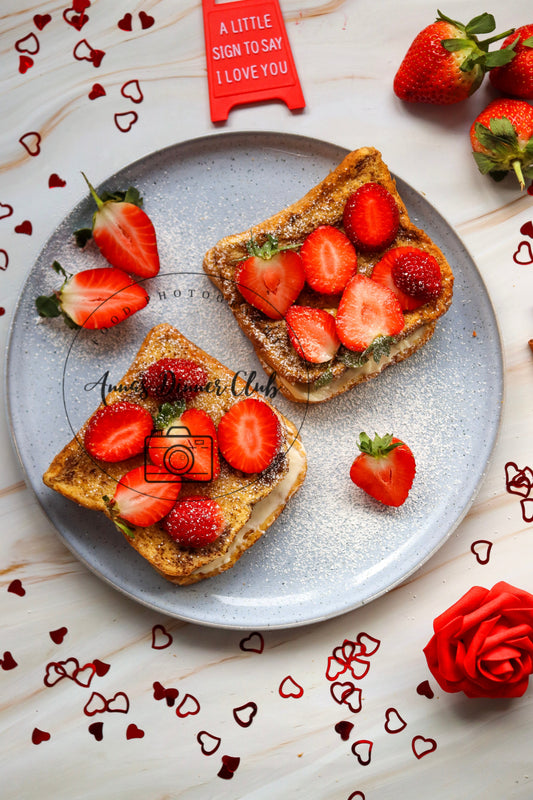 Cream Cheese Strawberry Valentine's Sandwich - PLR set