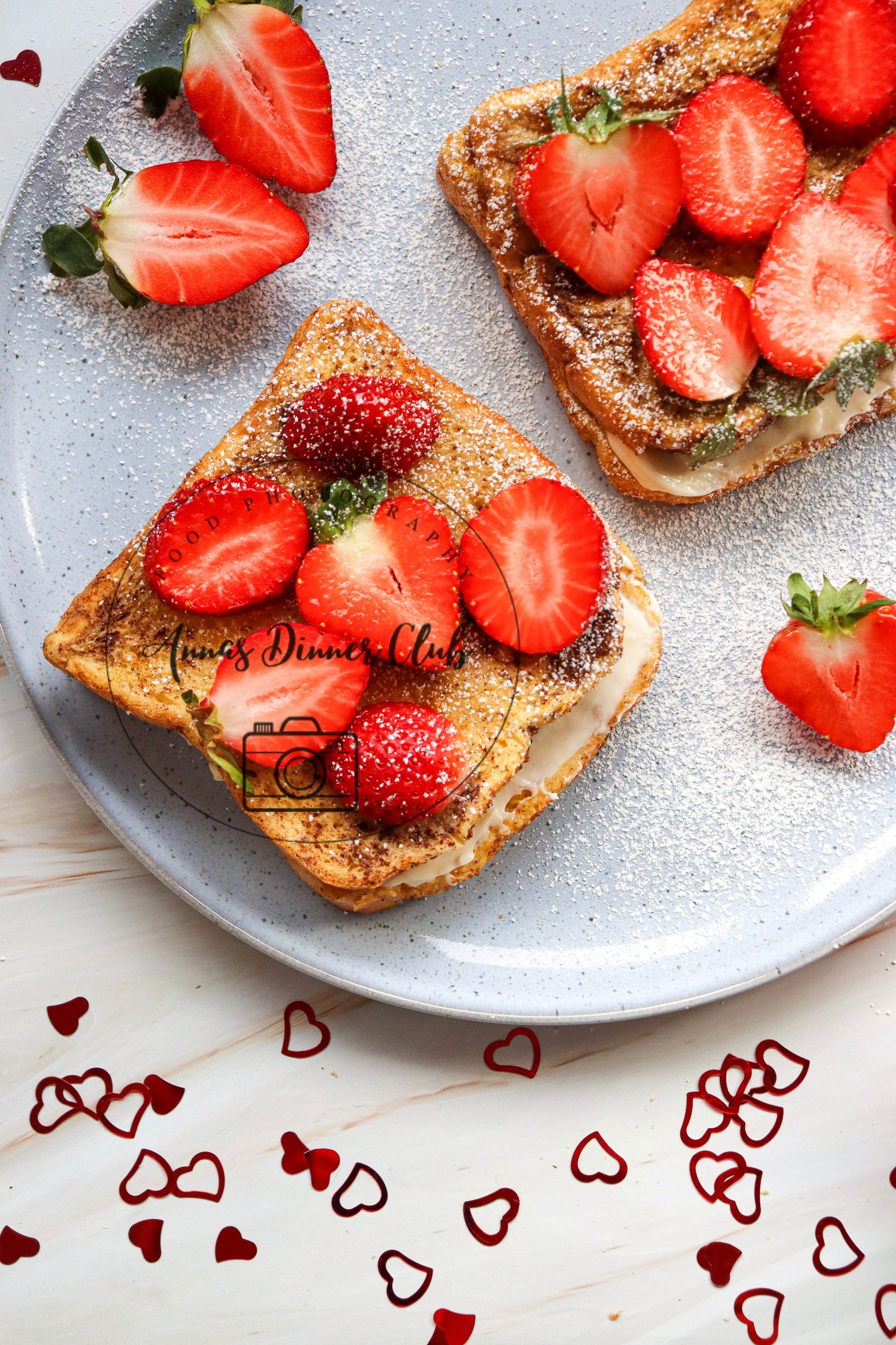 Cream Cheese Strawberry Valentine's Sandwich - PLR set