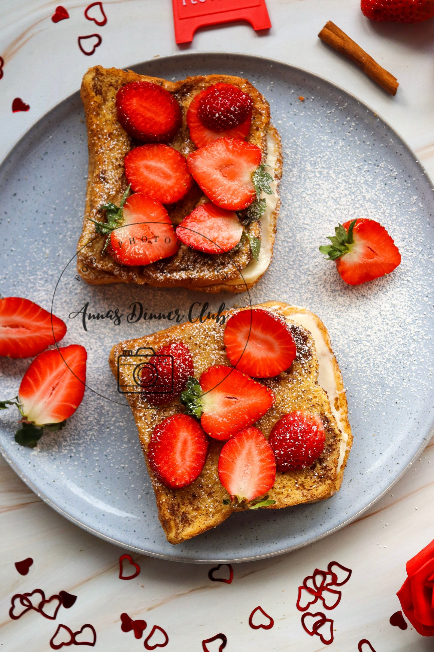 Cream Cheese Strawberry Valentine's Sandwich - PLR set