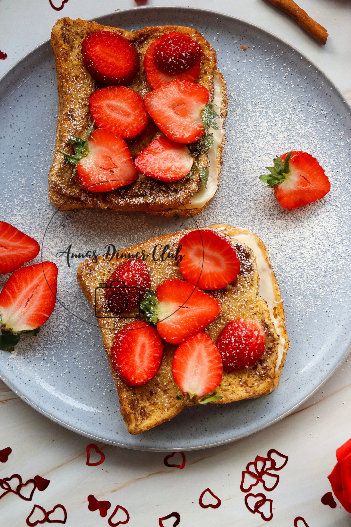 Cream Cheese Strawberry Valentine's Sandwich - PLR set