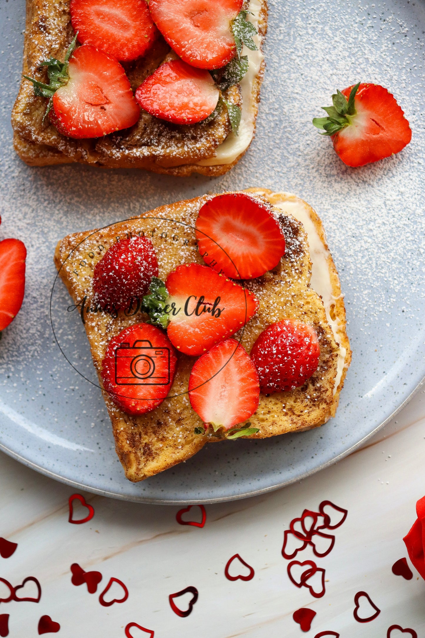 Cream Cheese Strawberry Valentine's Sandwich - PLR set