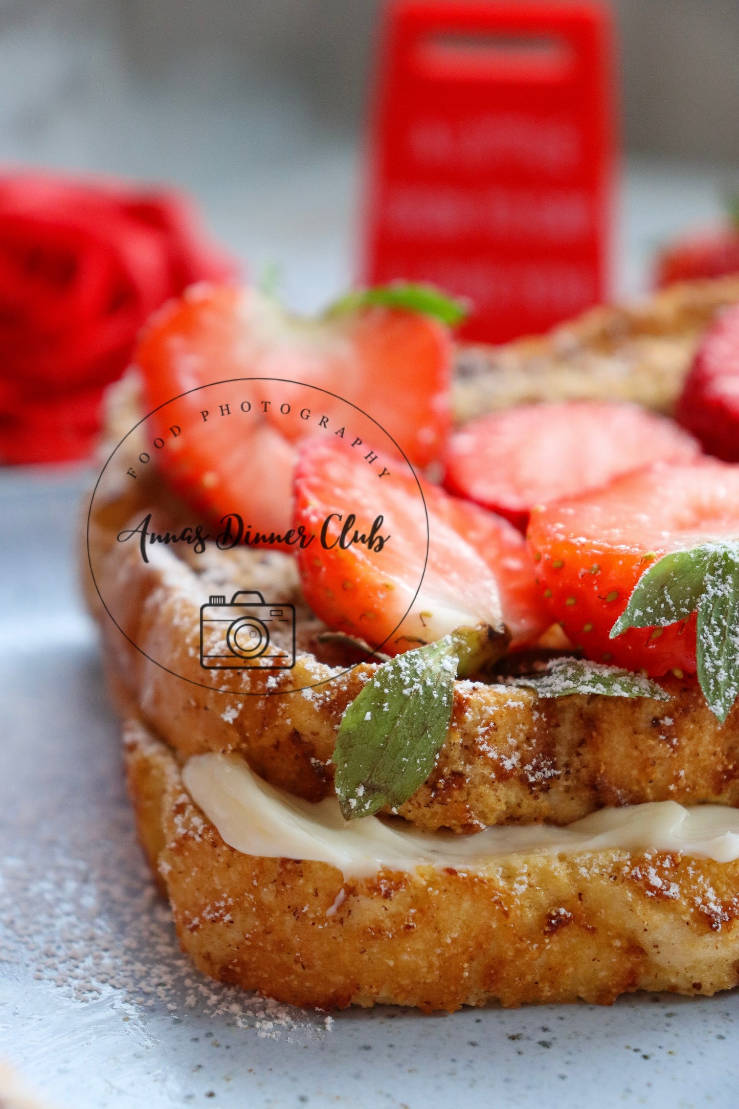 Cream Cheese Strawberry Valentine's Sandwich - PLR set