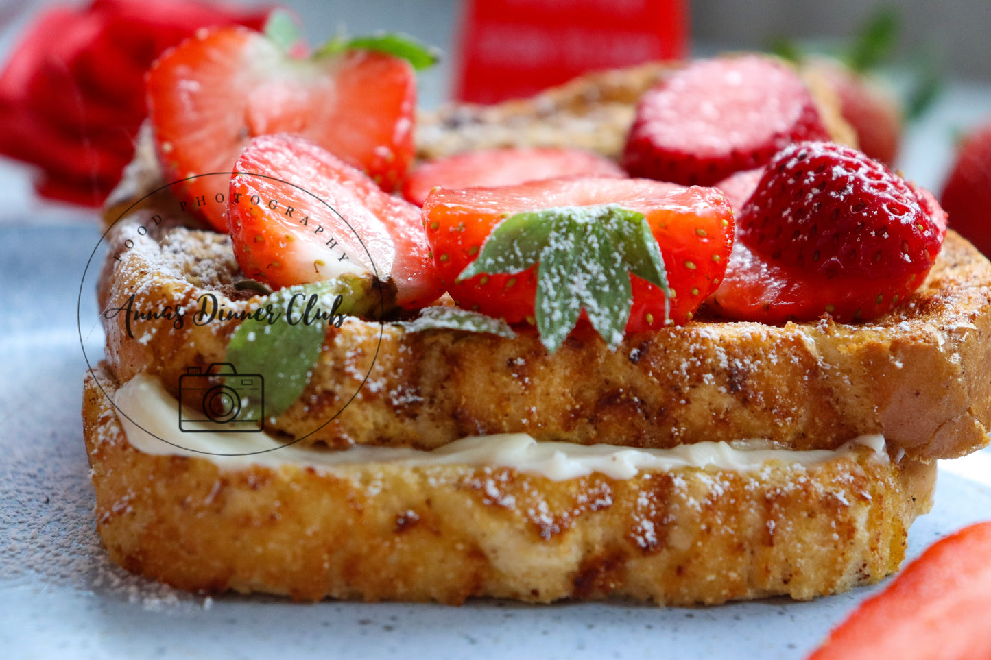 Cream Cheese Strawberry Valentine's Sandwich - PLR set