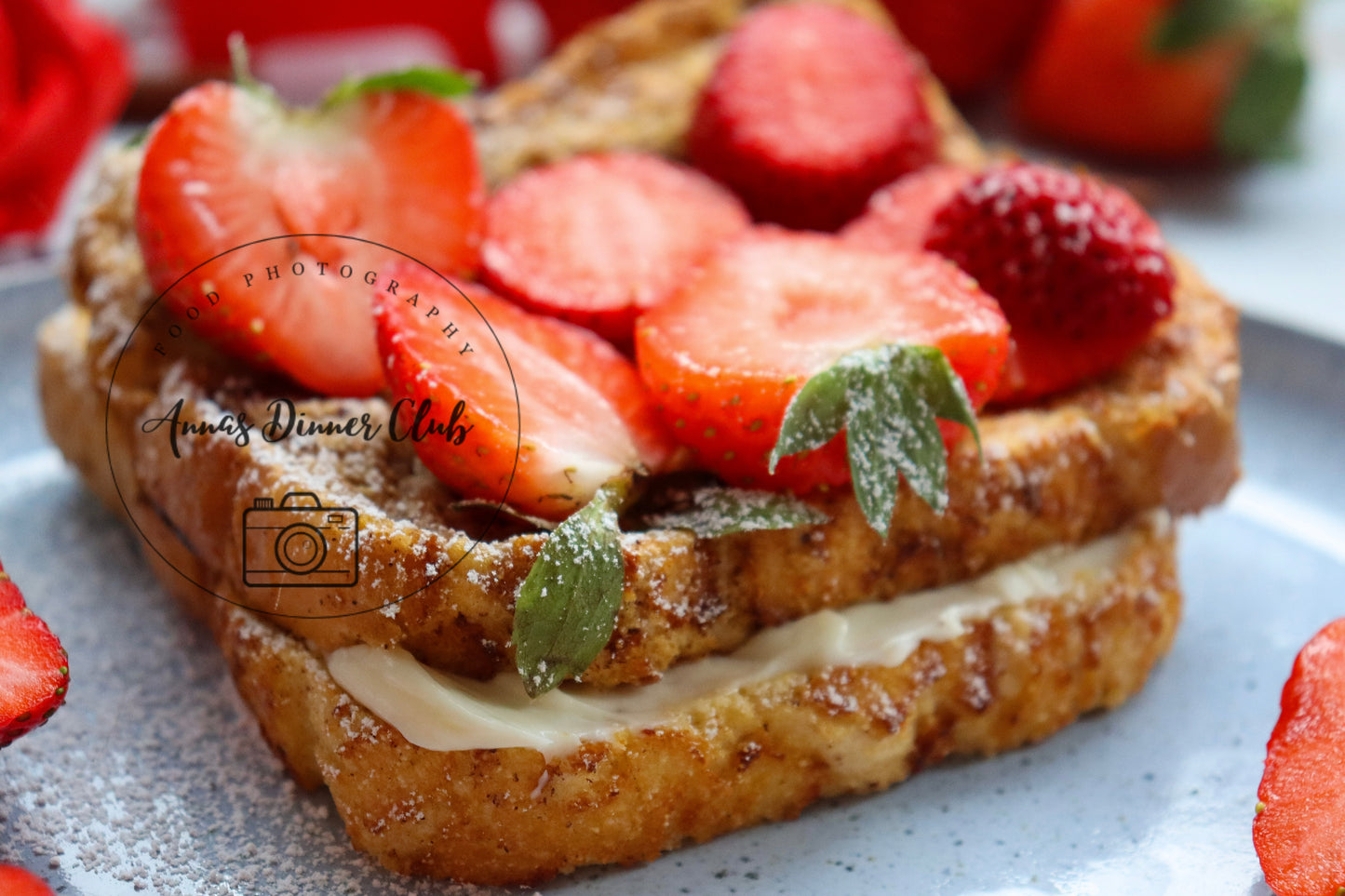 Cream Cheese Strawberry Valentine's Sandwich - PLR set