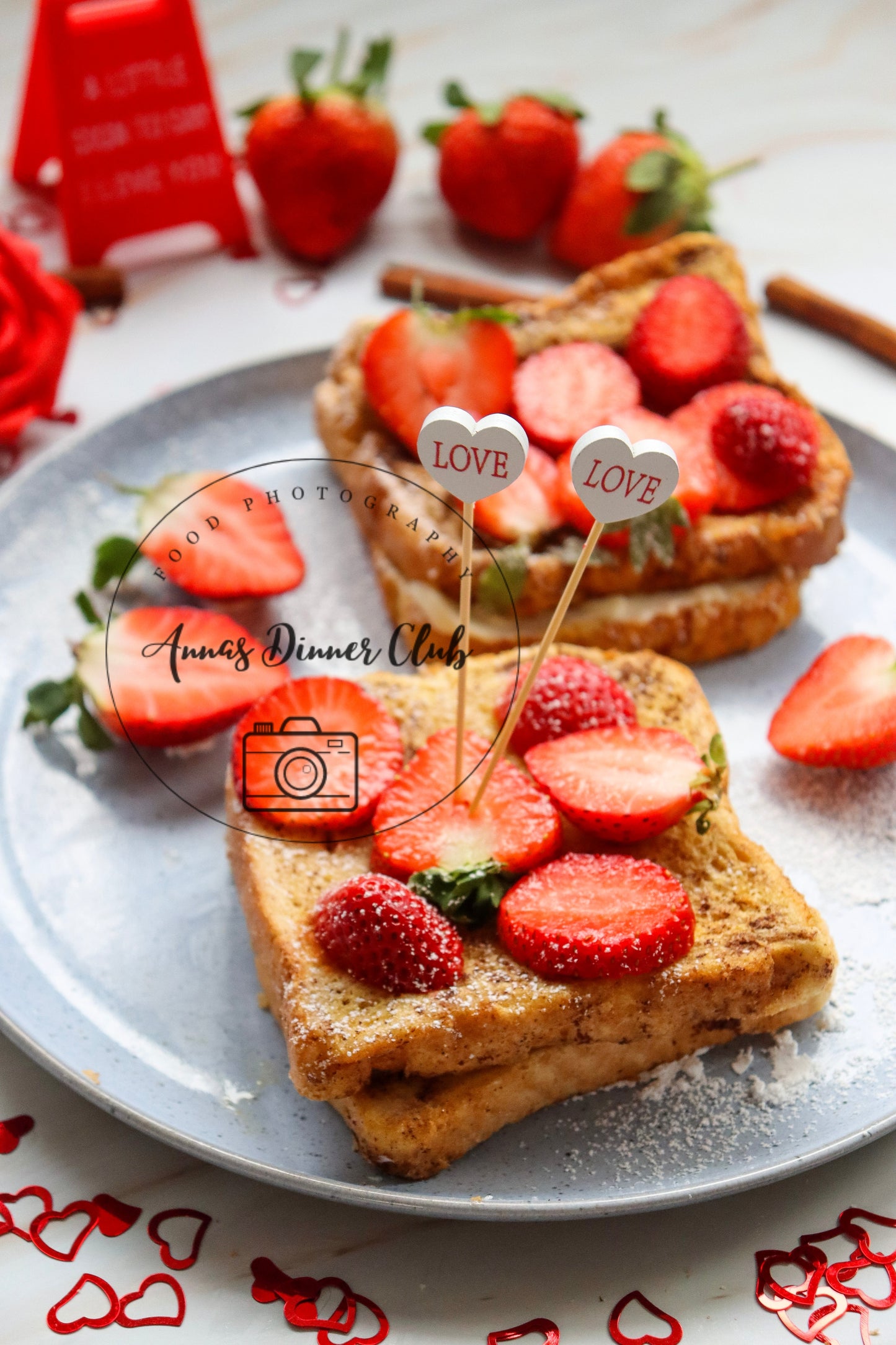 Cream Cheese Strawberry Valentine's Sandwich - PLR set