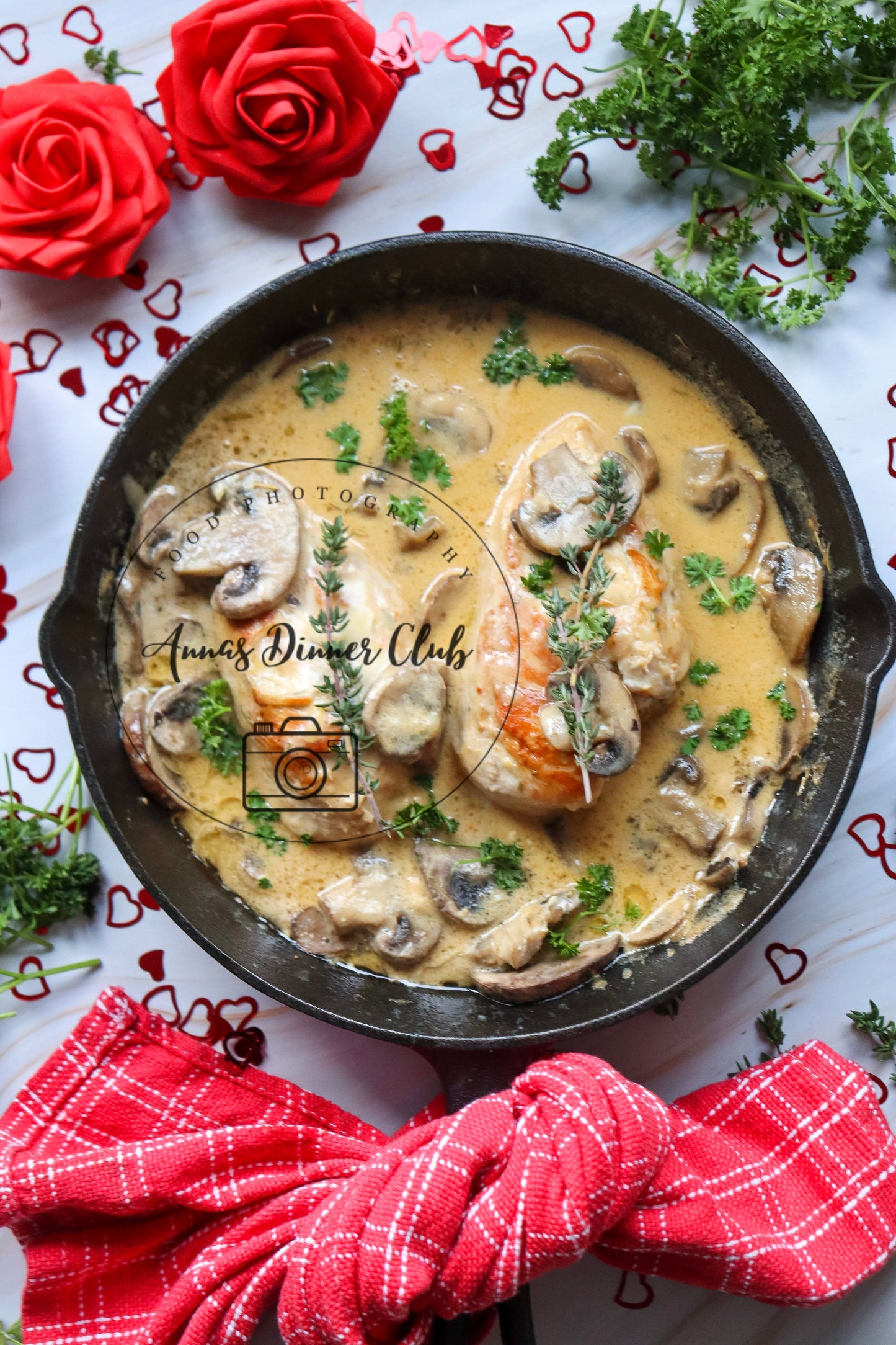 Valentine's marry me mushroom sauce chicken - PLR set