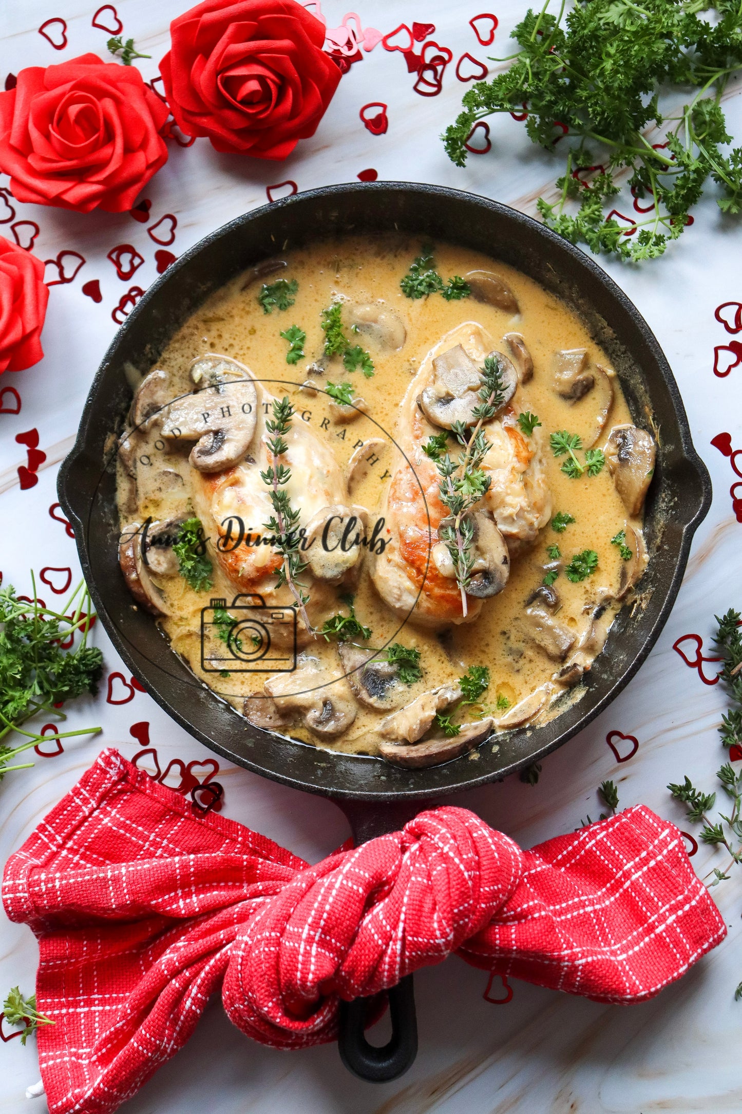 Valentine's marry me mushroom sauce chicken - PLR set
