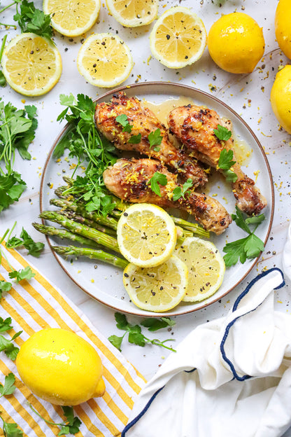 Crispy air fryer lemon chicken legs - PLR  set
