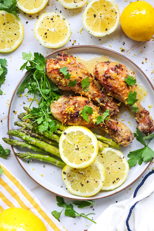 Crispy air fryer lemon chicken legs - PLR  set