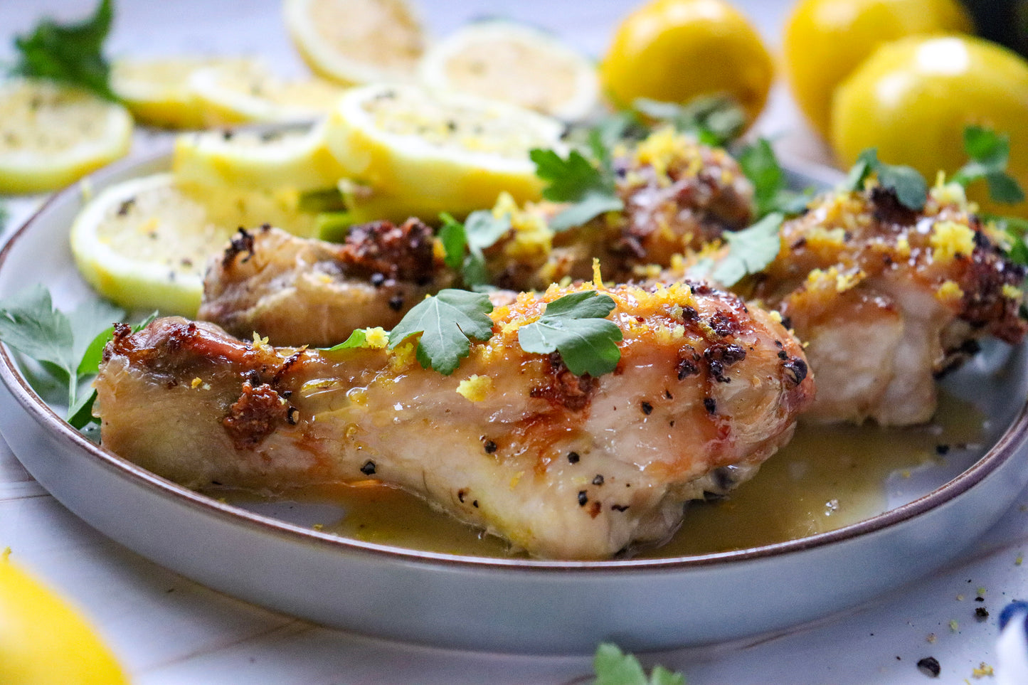 Crispy air fryer lemon chicken legs - PLR  set