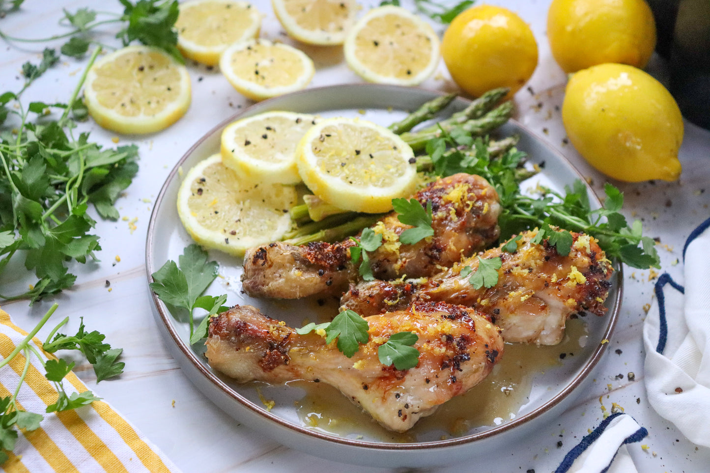 Crispy air fryer lemon chicken legs - PLR  set