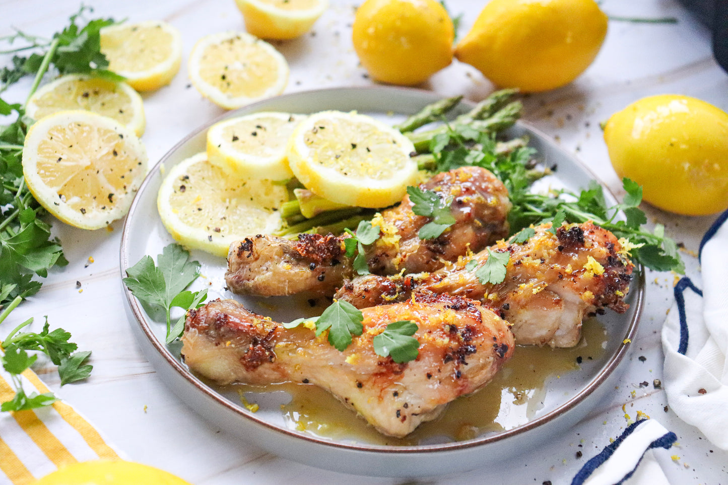 Crispy air fryer lemon chicken legs - PLR  set