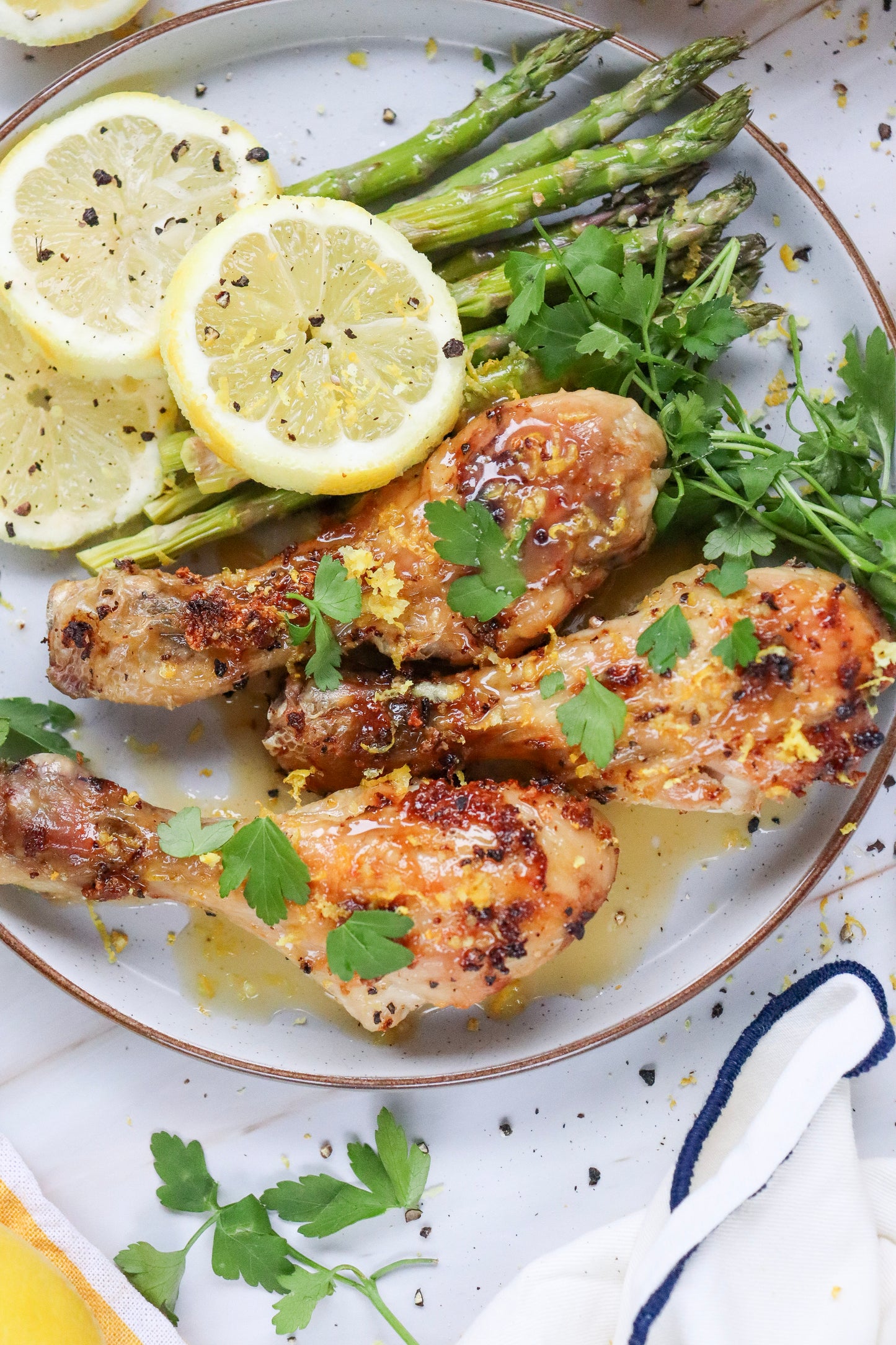 Crispy air fryer lemon chicken legs - PLR  set