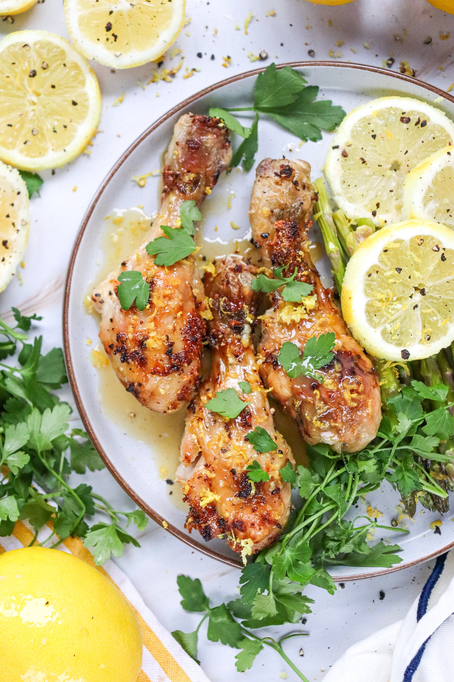 Crispy air fryer lemon chicken legs - PLR  set