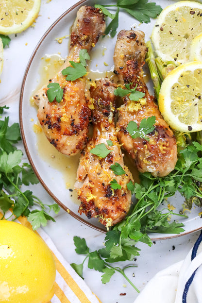 Crispy air fryer lemon chicken legs - PLR  set