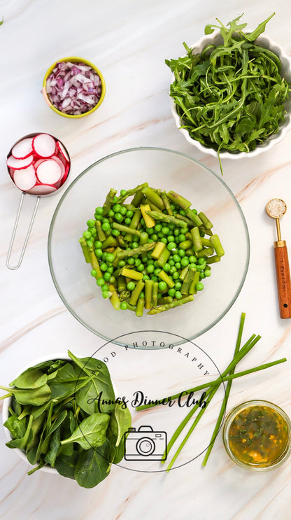 Asparagus salad with soft boiled eggs  - PLR SET