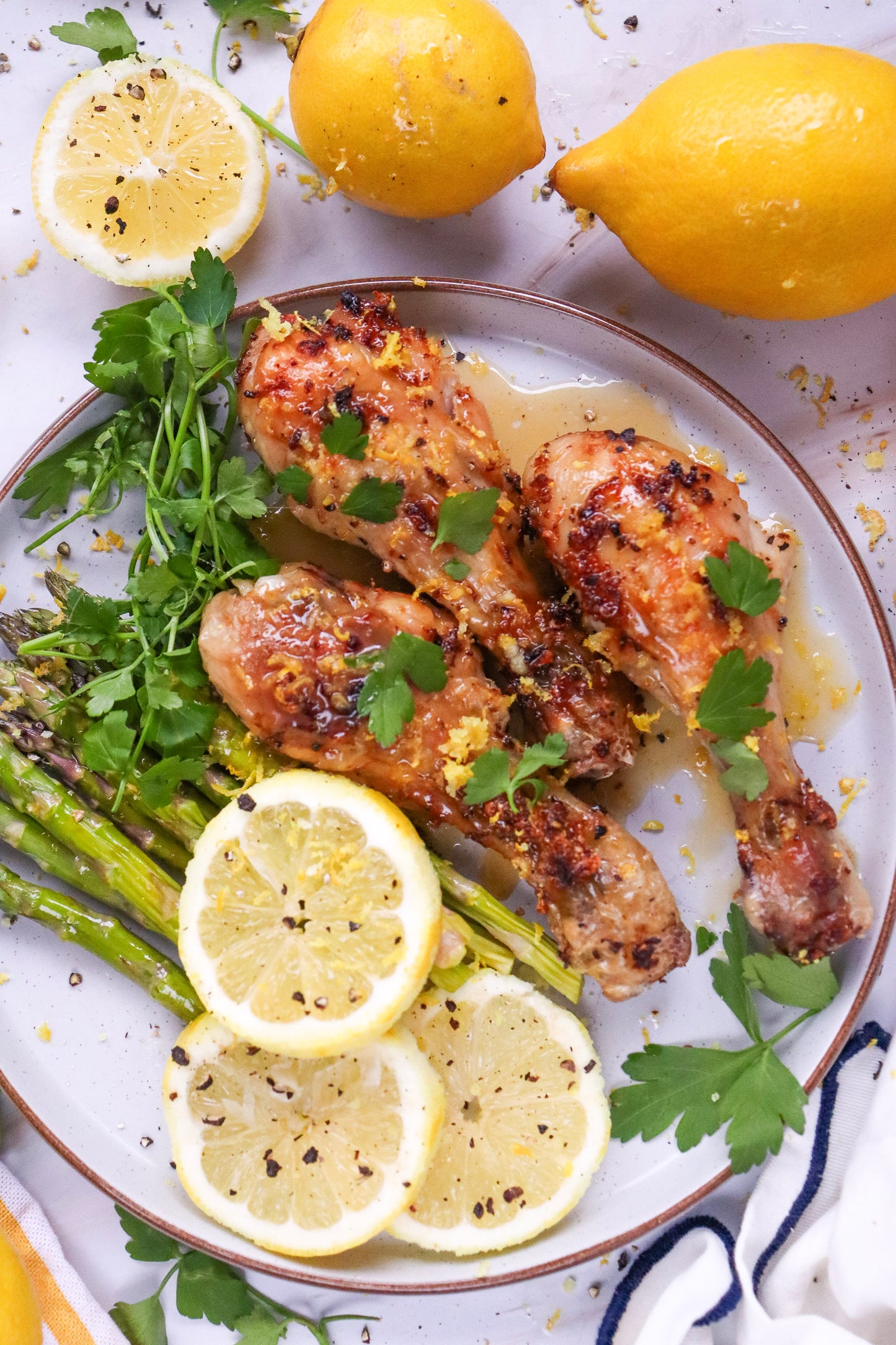 Crispy air fryer lemon chicken legs - PLR  set