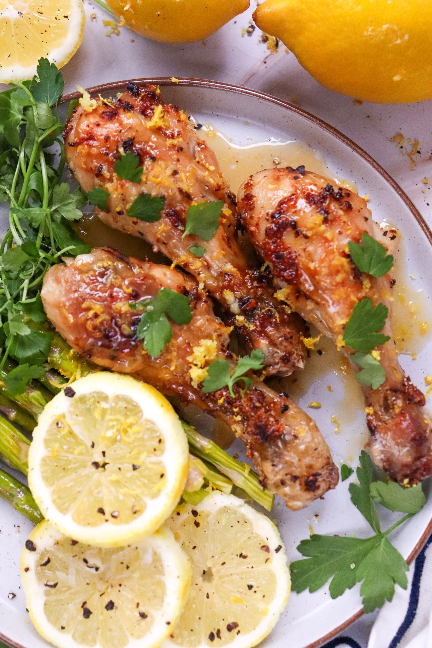 Crispy air fryer lemon chicken legs - PLR  set