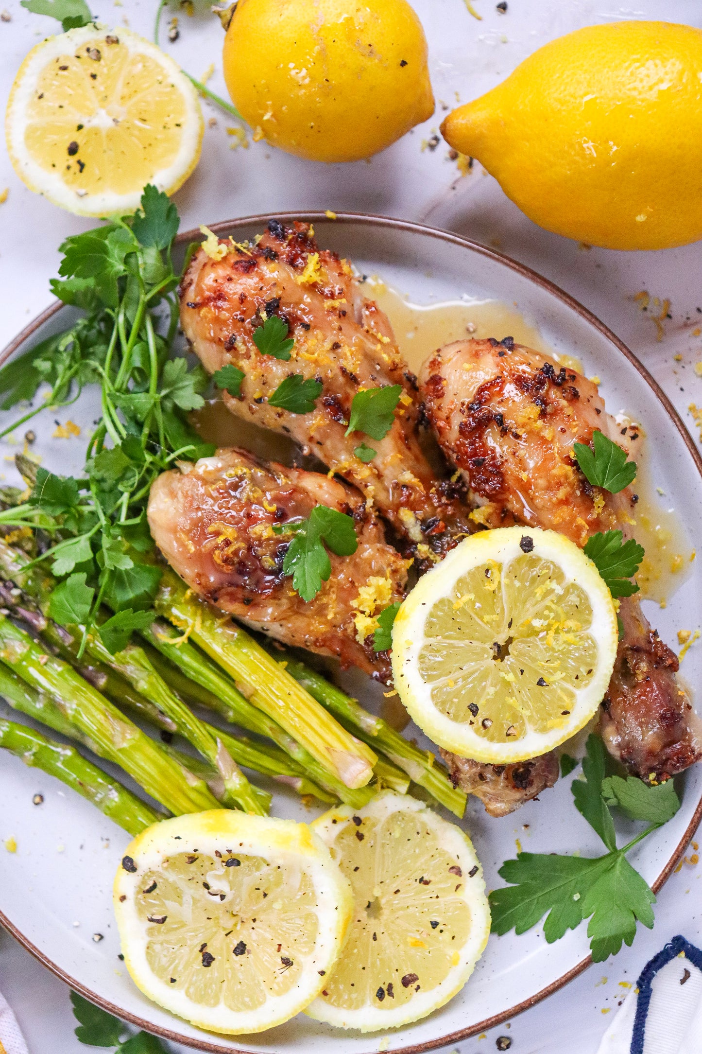 Crispy air fryer lemon chicken legs - PLR  set