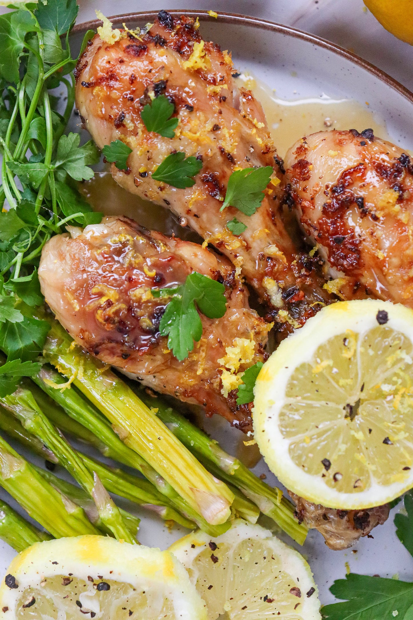 Crispy air fryer lemon chicken legs - PLR  set