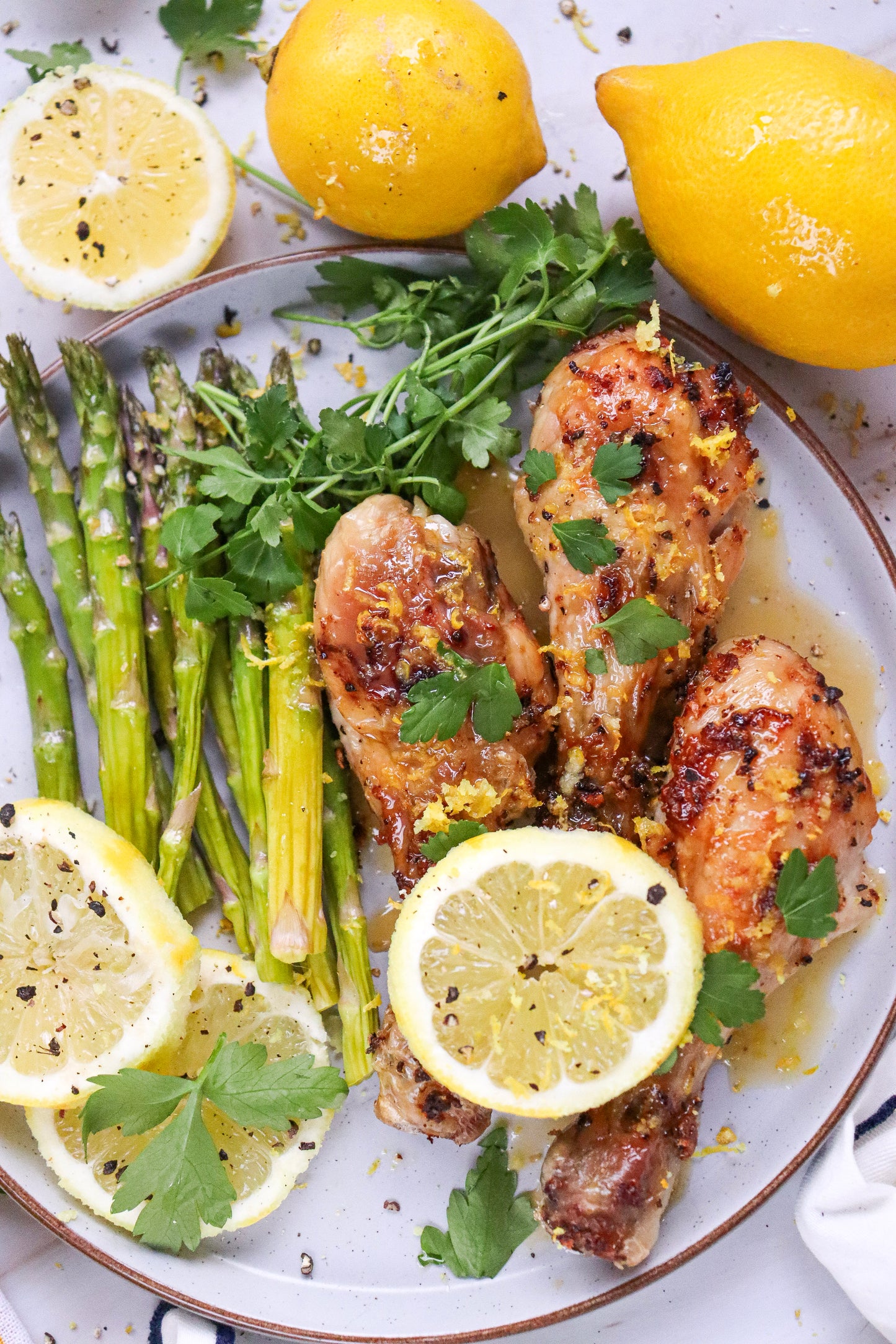 Crispy air fryer lemon chicken legs - PLR  set