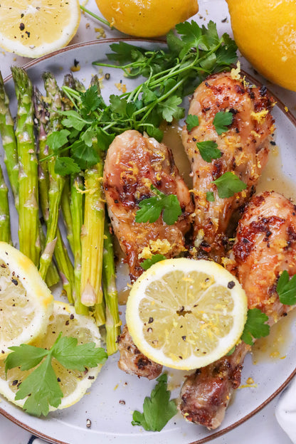 Crispy air fryer lemon chicken legs - PLR  set
