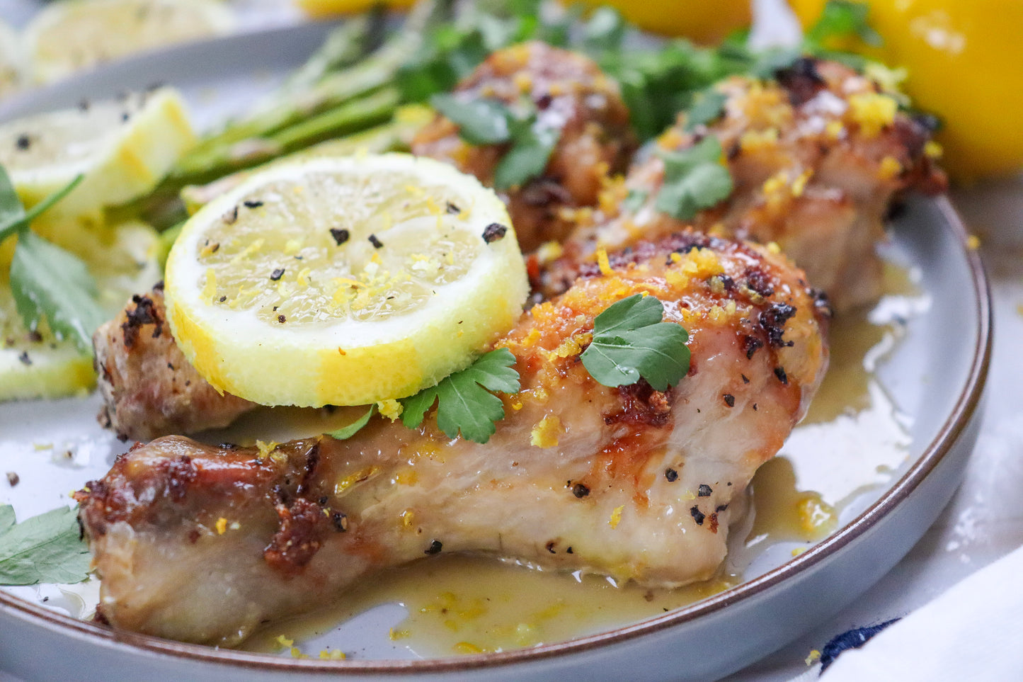 Crispy air fryer lemon chicken legs - PLR  set