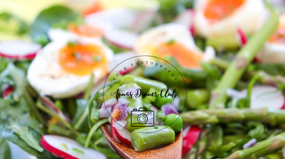 Asparagus salad with soft boiled eggs  - PLR SET