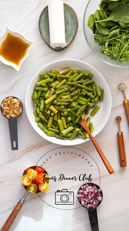 Goat Cheese asparagus spring salad PLR SET