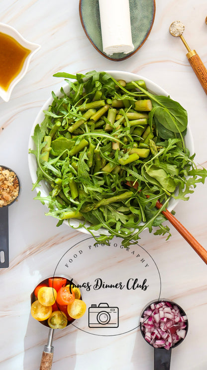 Goat Cheese asparagus spring salad PLR SET