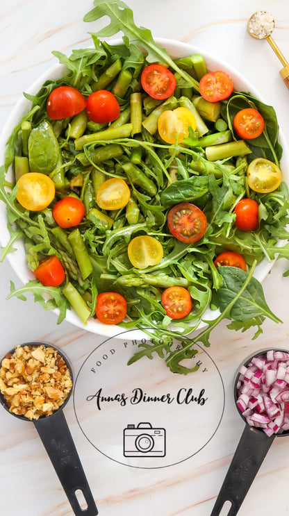 Goat Cheese asparagus spring salad PLR SET