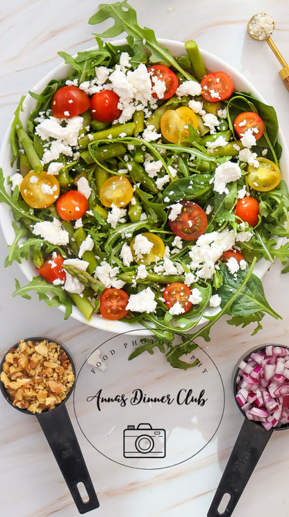 Goat Cheese asparagus spring salad PLR SET