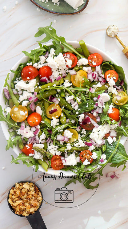 Goat Cheese asparagus spring salad PLR SET