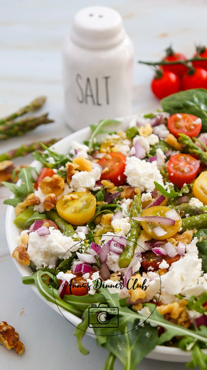 Goat Cheese asparagus spring salad PLR SET