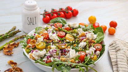 Goat Cheese asparagus spring salad PLR SET