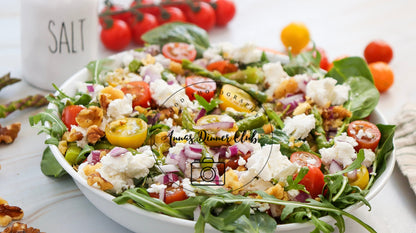 Goat Cheese asparagus spring salad PLR SET