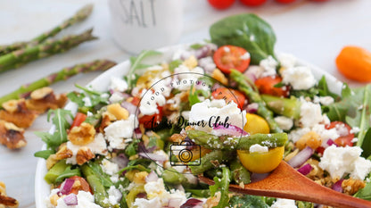 Goat Cheese asparagus spring salad PLR SET