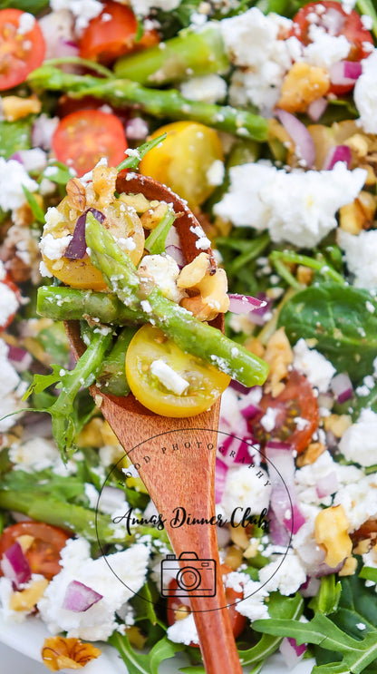 Goat Cheese asparagus spring salad PLR SET