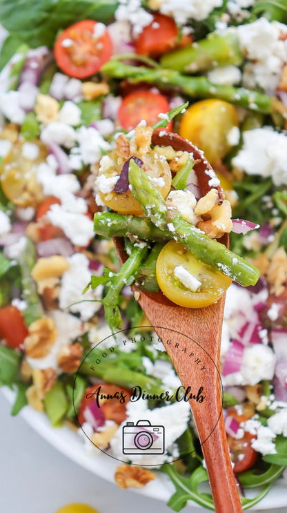 Goat Cheese asparagus spring salad PLR SET