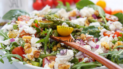 Goat Cheese asparagus spring salad PLR SET