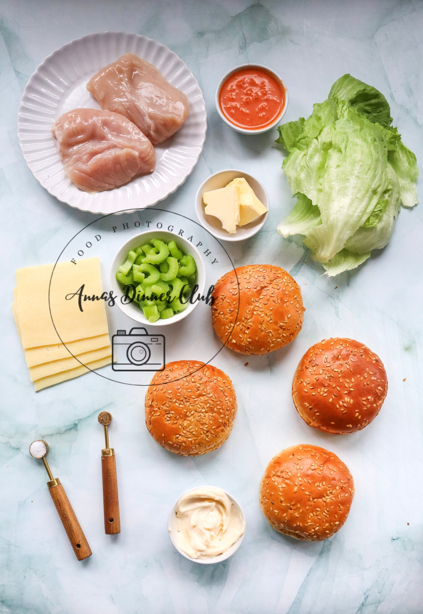 Skinny buffalo chicken sandwich  - PLR set