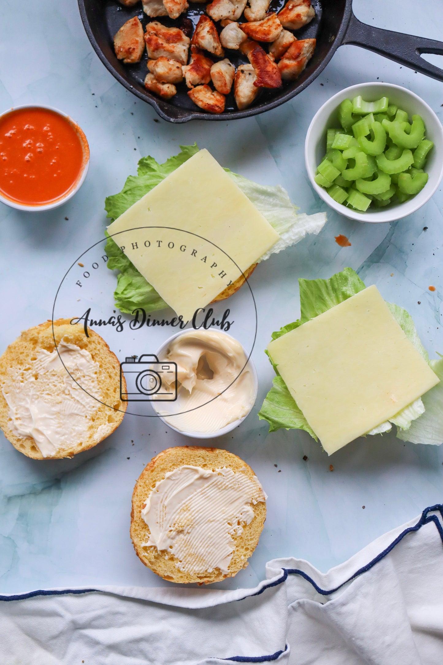 Skinny buffalo chicken sandwich  - PLR set
