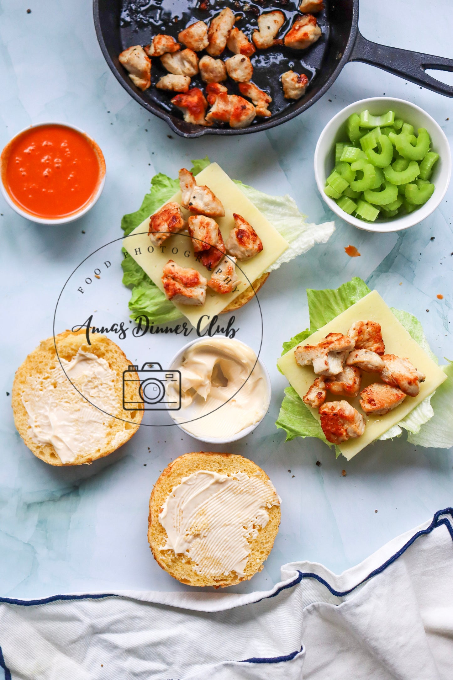 Skinny buffalo chicken sandwich  - PLR set