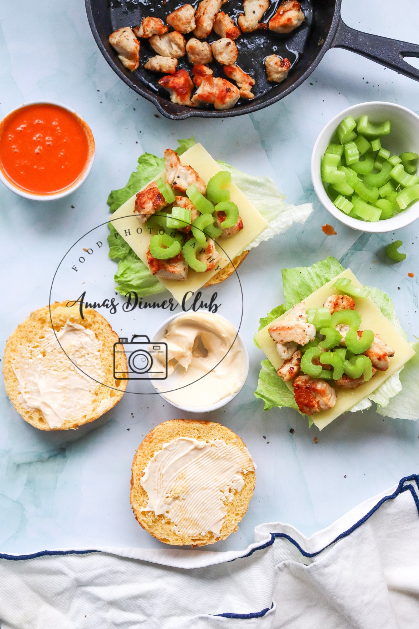 Skinny buffalo chicken sandwich  - PLR set