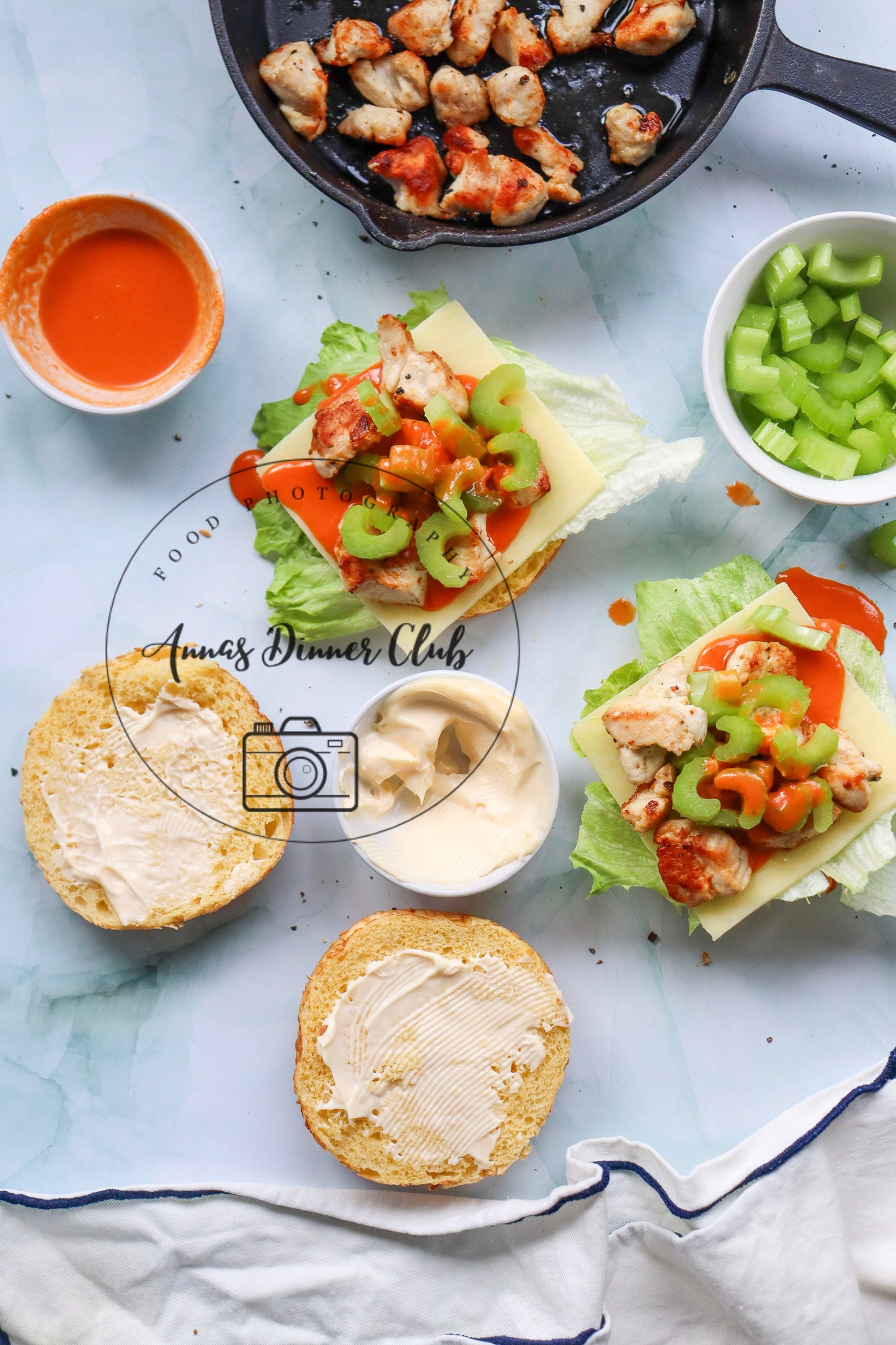 Skinny buffalo chicken sandwich  - PLR set