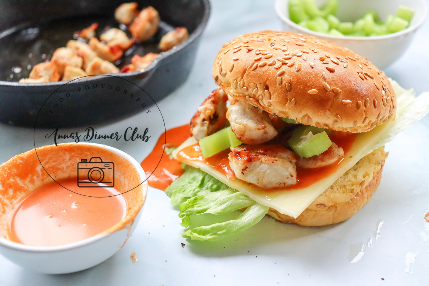 Skinny buffalo chicken sandwich  - PLR set