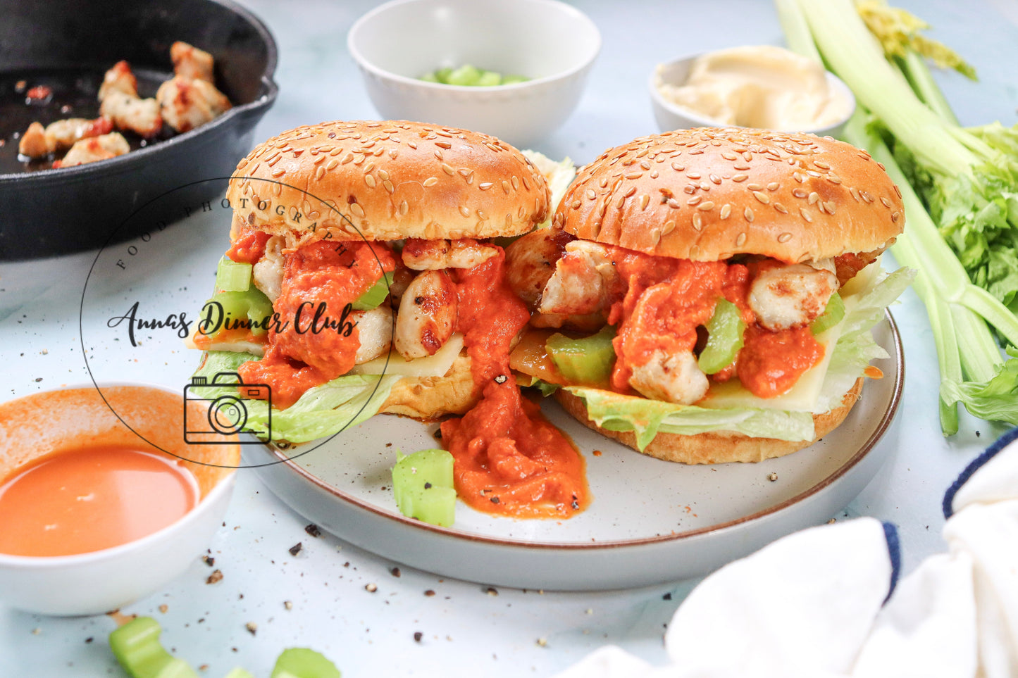 Skinny buffalo chicken sandwich  - PLR set