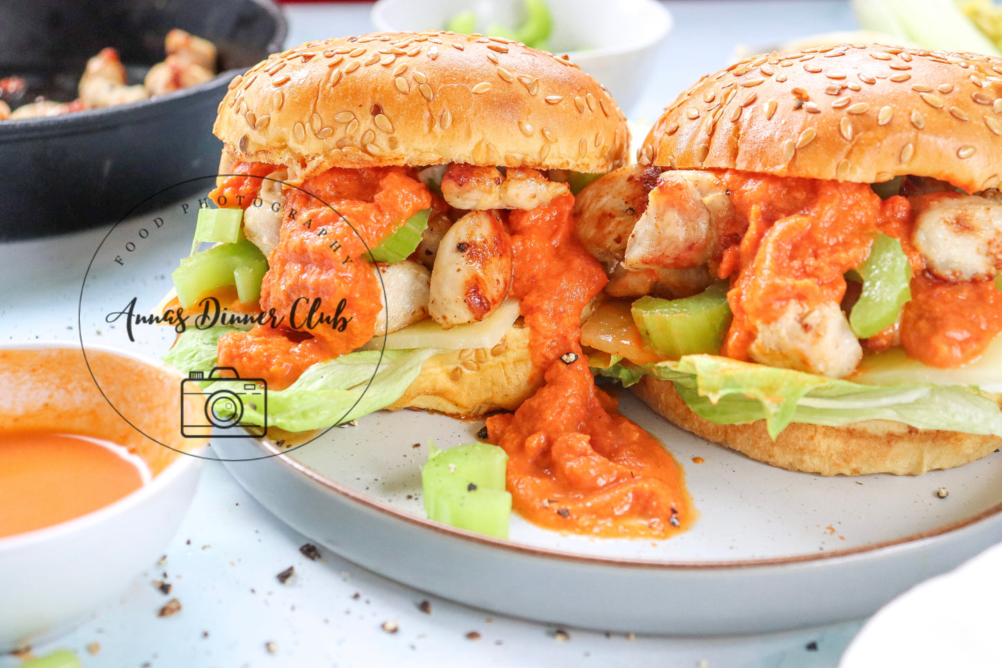 Skinny buffalo chicken sandwich  - PLR set