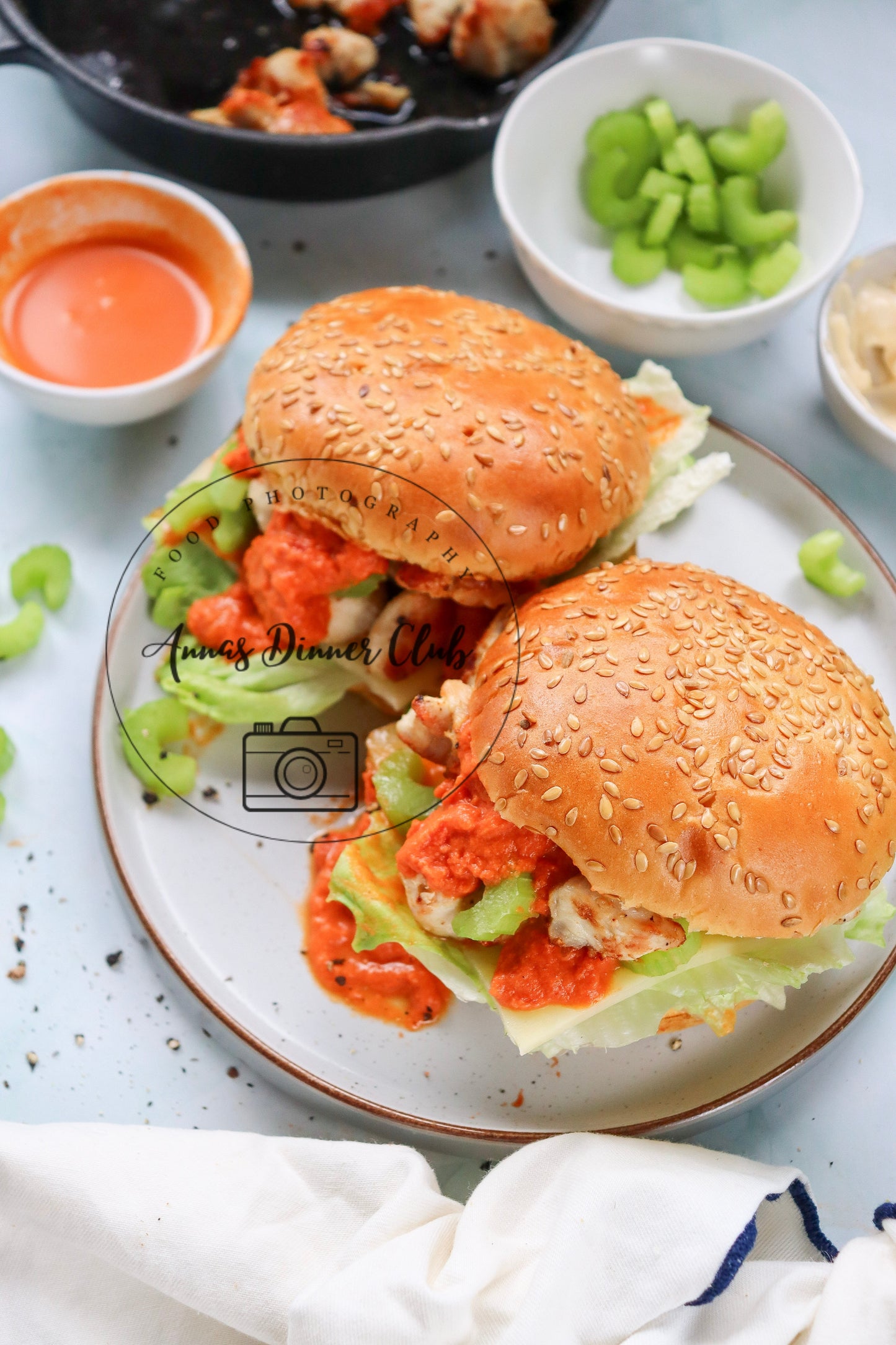 Skinny buffalo chicken sandwich  - PLR set