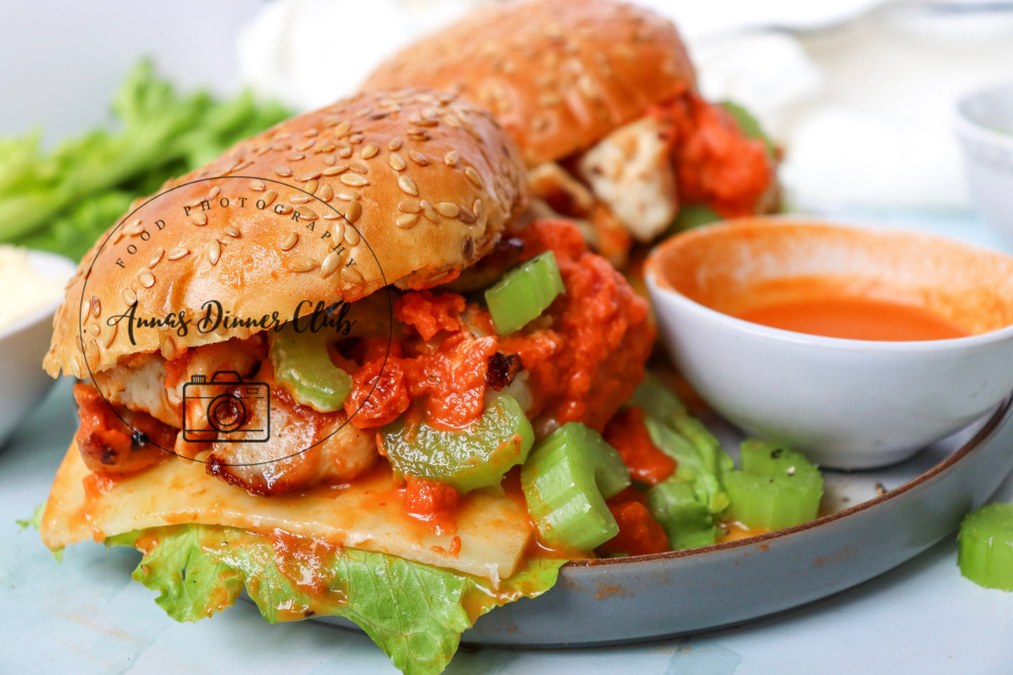 Skinny buffalo chicken sandwich  - PLR set